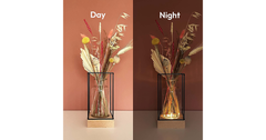 Illuminated Glass Flower Vase