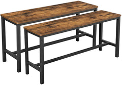 Set of 2 Rustic Table Benches