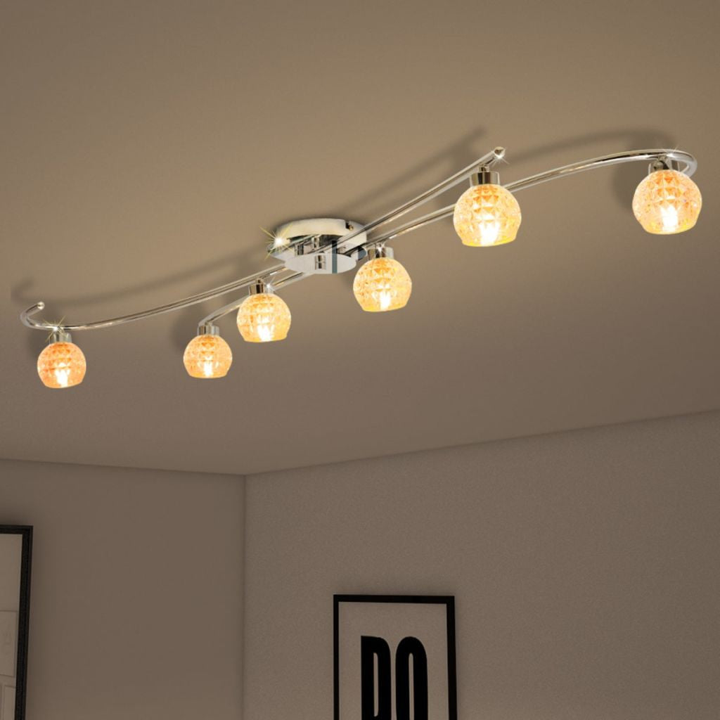 Curving 6 Bulb Ceiling Lamp