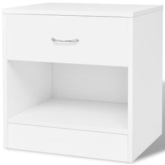 Set of 2  White Bedside Cabinets