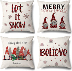 Let It Snow Set Of 4 Cushion Covers