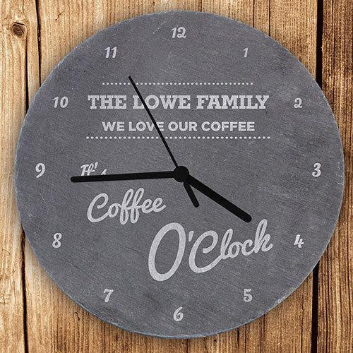 Personalised Kitchen Slate Clock