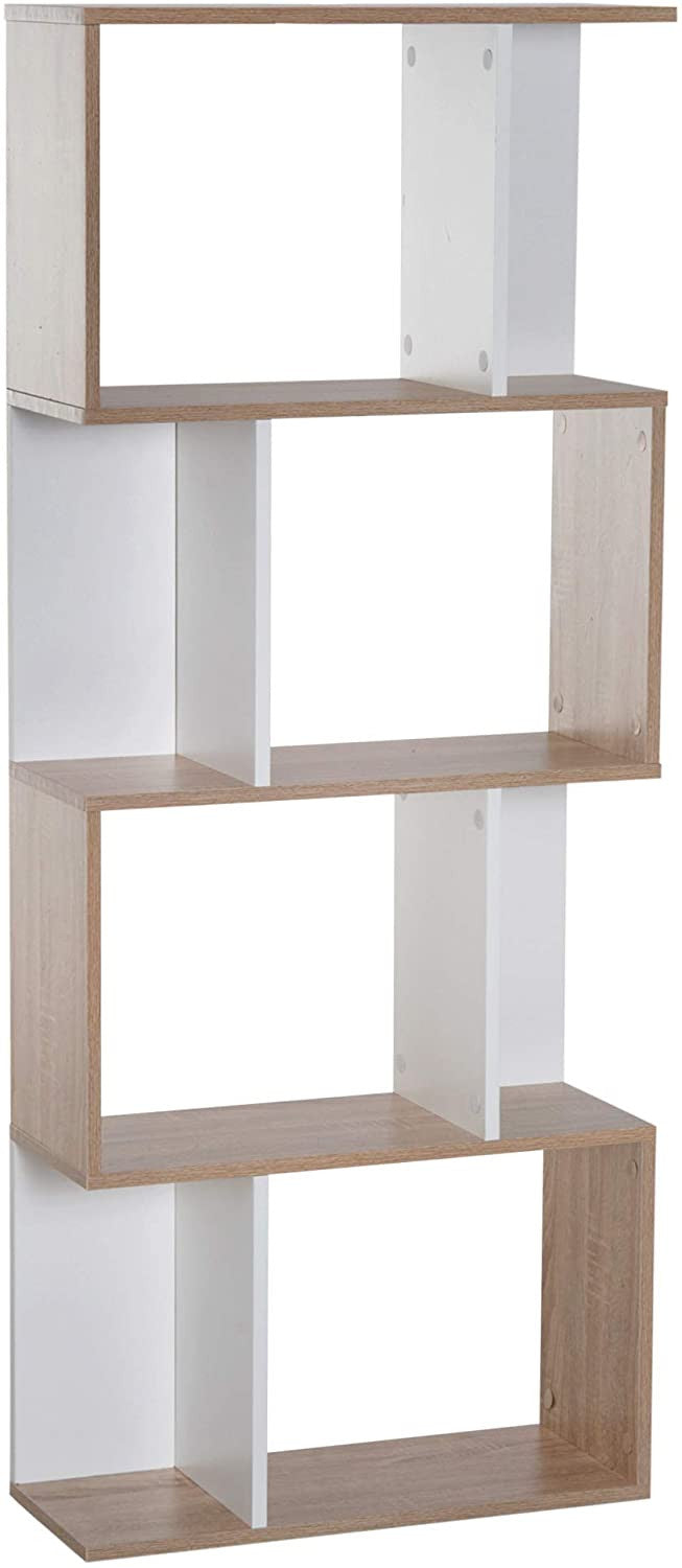 Scandi Shelving Bookcase Unit Divider S Shape