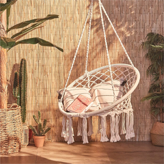 Bohemian Cream Hanging Chair