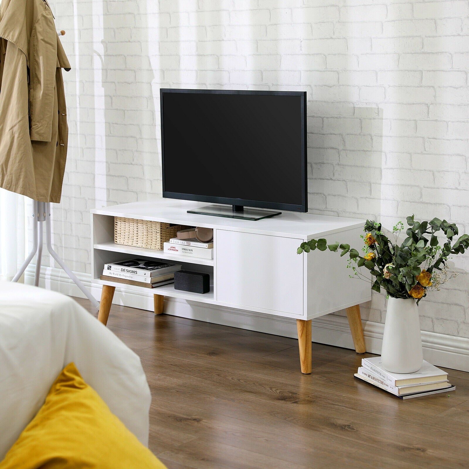 White Vermont TV Stand