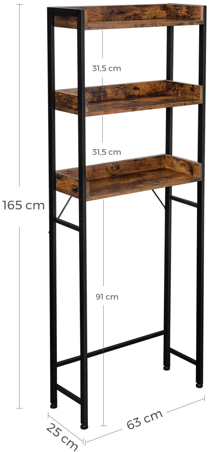 Rustic 3-Tier Bathroom Rack