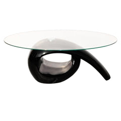 Black High Gloss Glass Coffee Table