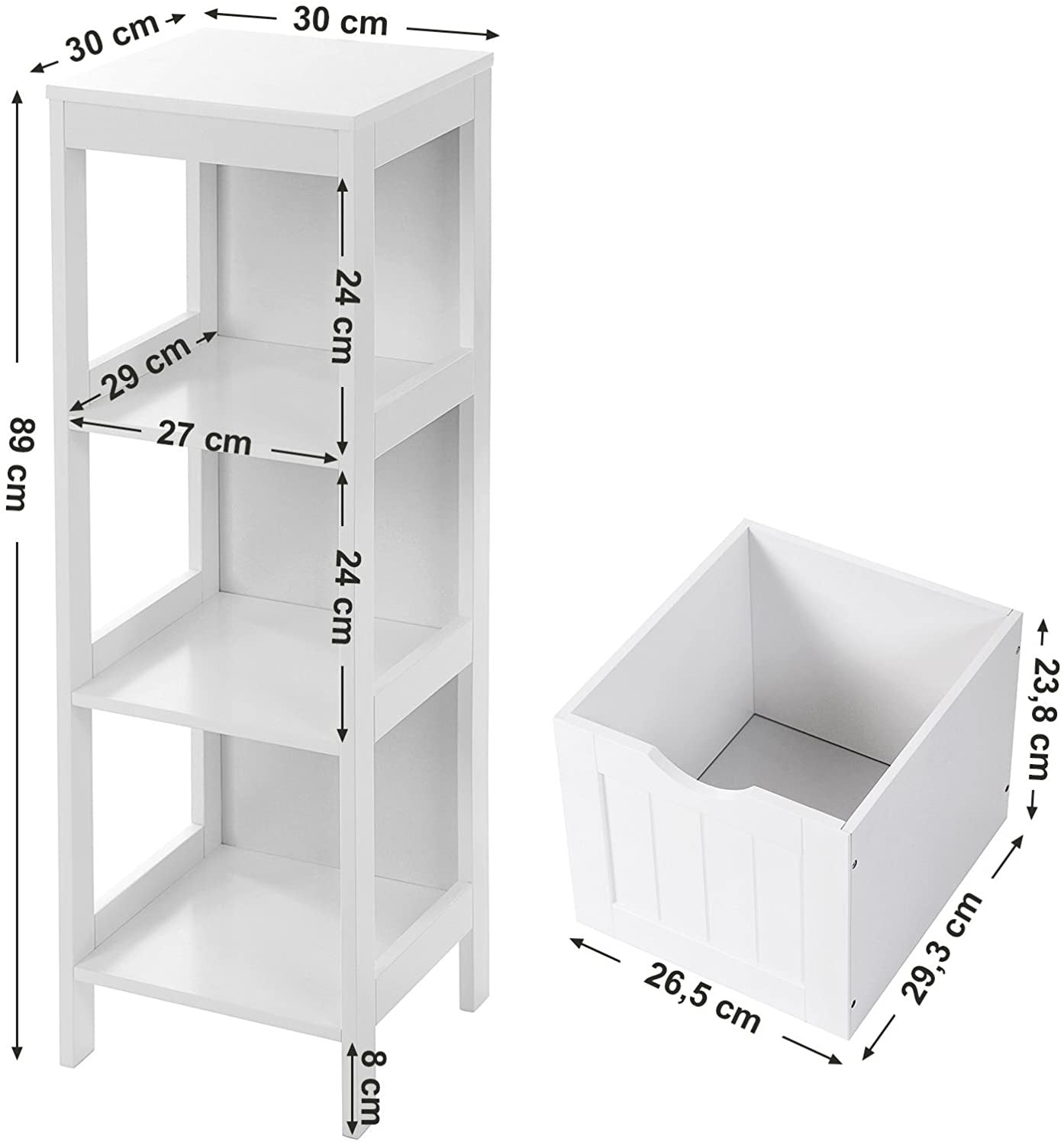 Panel Two Drawer Cabinet