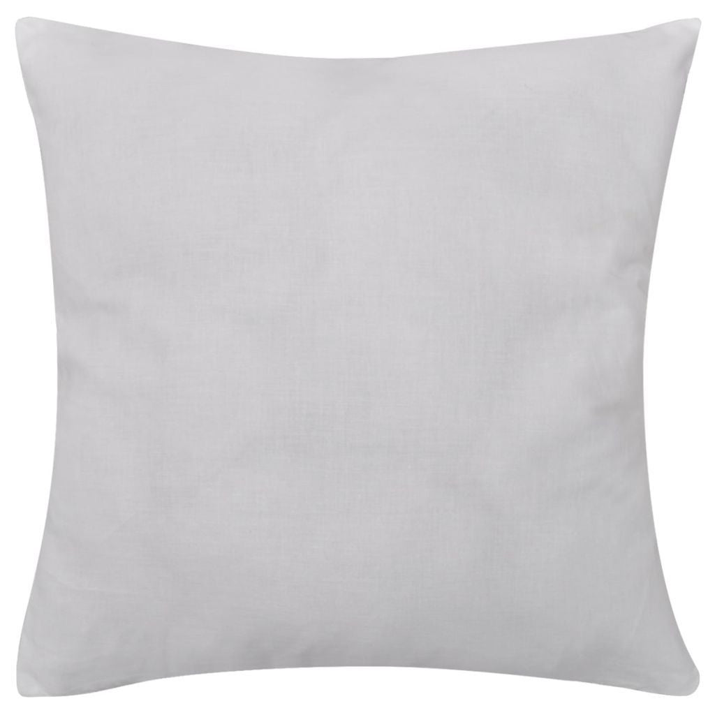 4 White Cotton Cushion Covers 50 x 50 cm