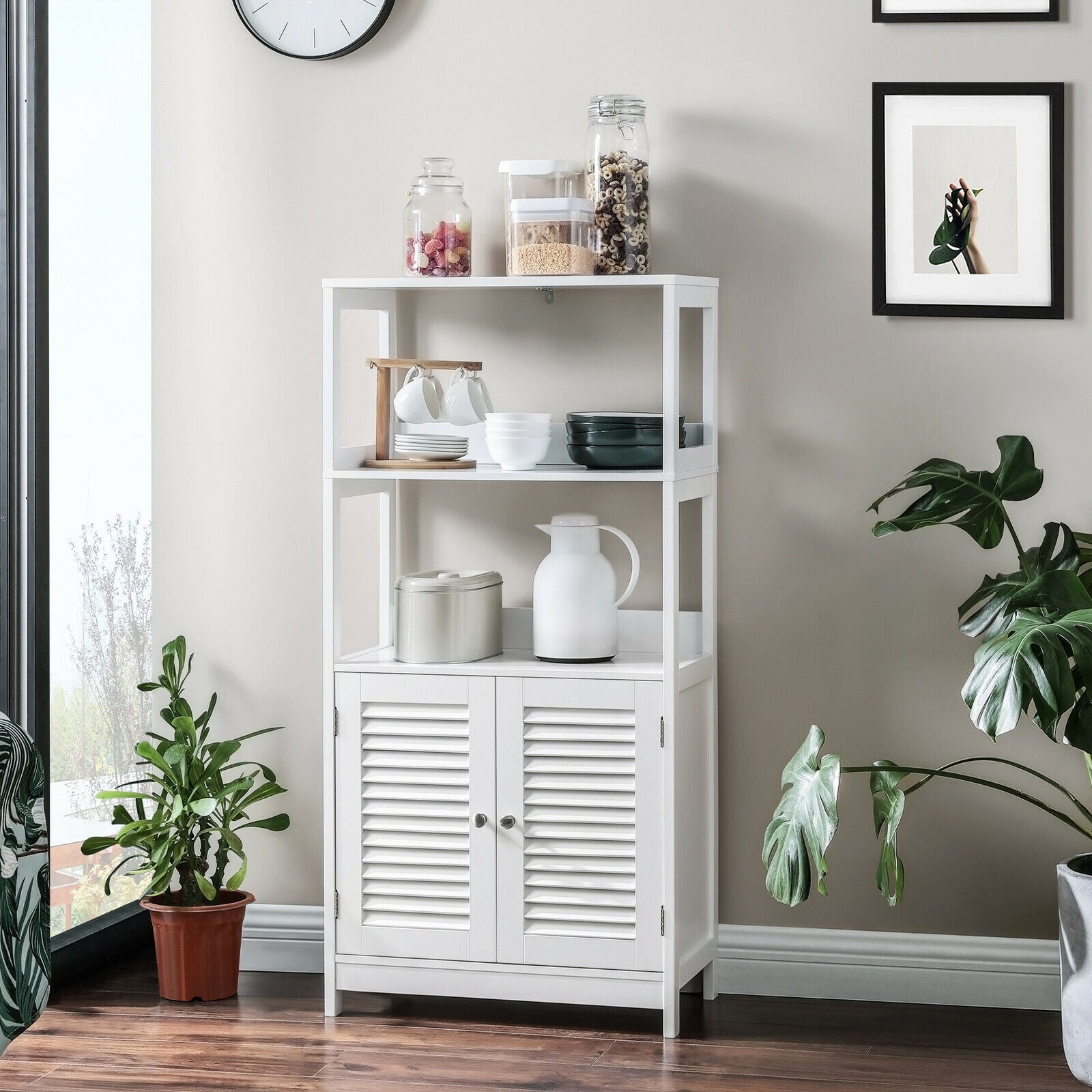 White Bathroom Storage Cabinet