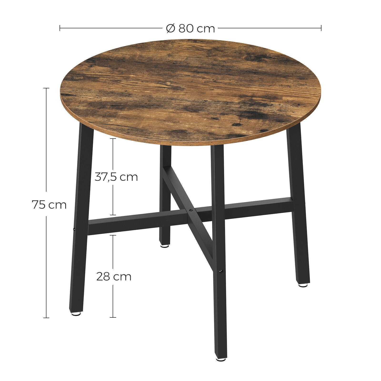 Rustic Rounded Dining Table