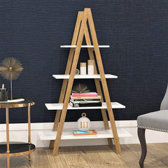 4 Tier Marcey Bamboo Ladder Shelving Unit