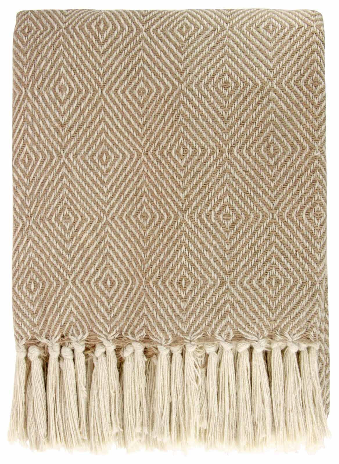 Woven Diamond Print Throw