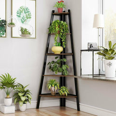 Rustic 5 Tier Corner Ladder