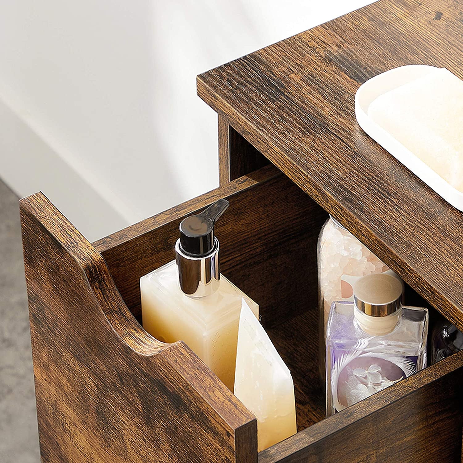 Rustic Bathroom Floor Cabinet