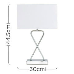 Cotton Chrome Table Lamp