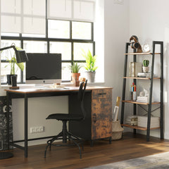 Industrial Rustic Desk & Side Cabinet