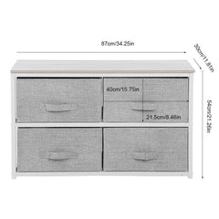 Grey 4 Drawer Cabinet