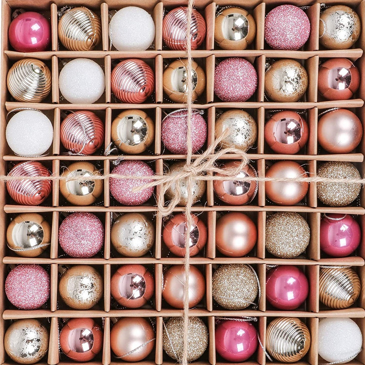 Luxury 49pc Shades Of Pink Bauble Set