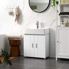 White Sink Storage Cabinet