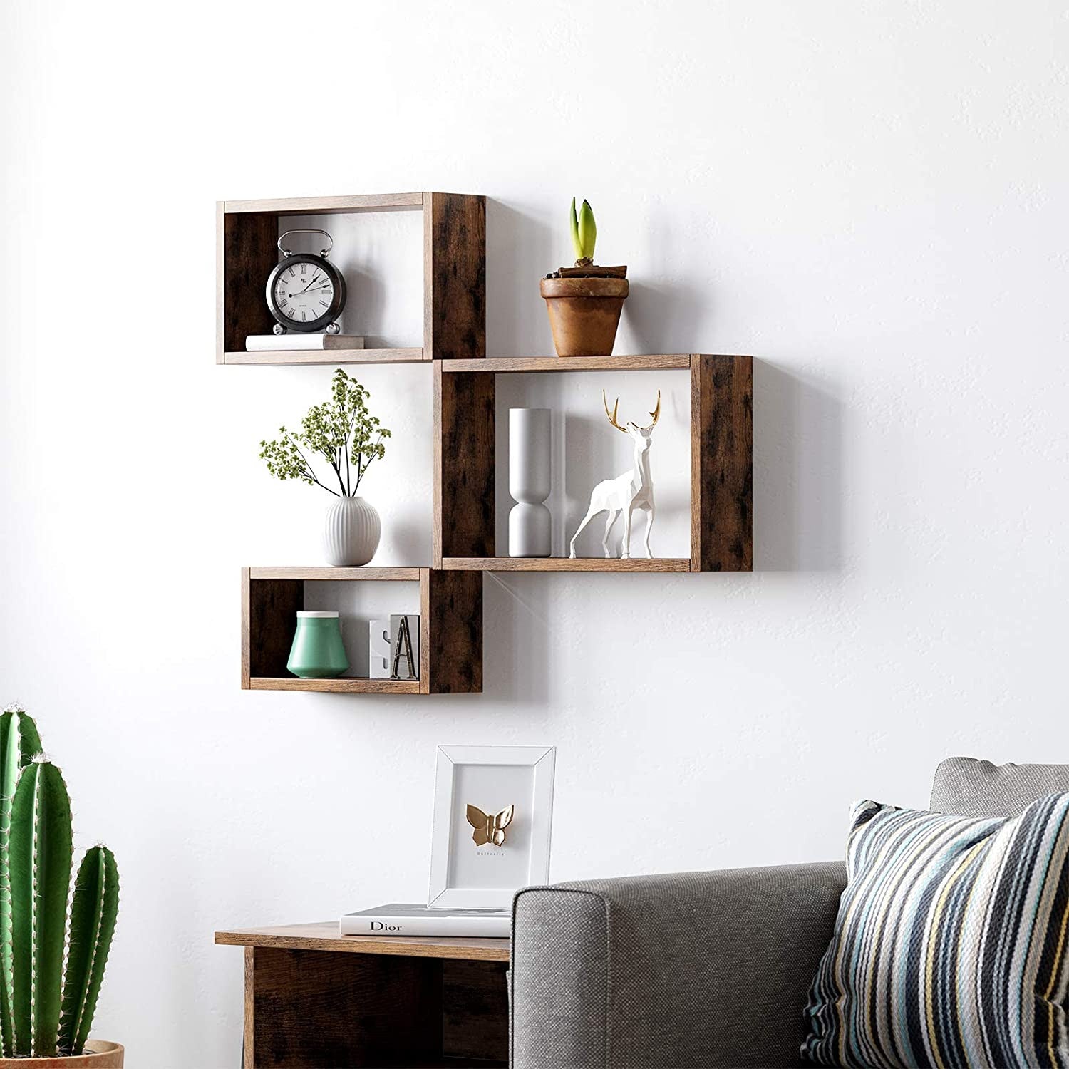 Set of 3 Rustic Floating Shelves