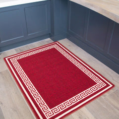 Red Greek Border Rug