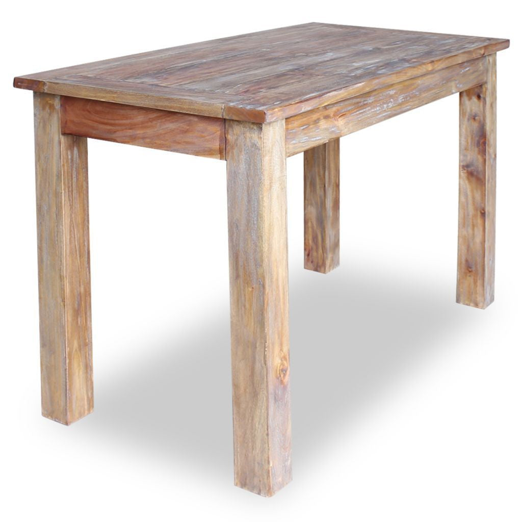 Solid Reclaimed Wood Dining Table - 120 x 60 x 77 cm