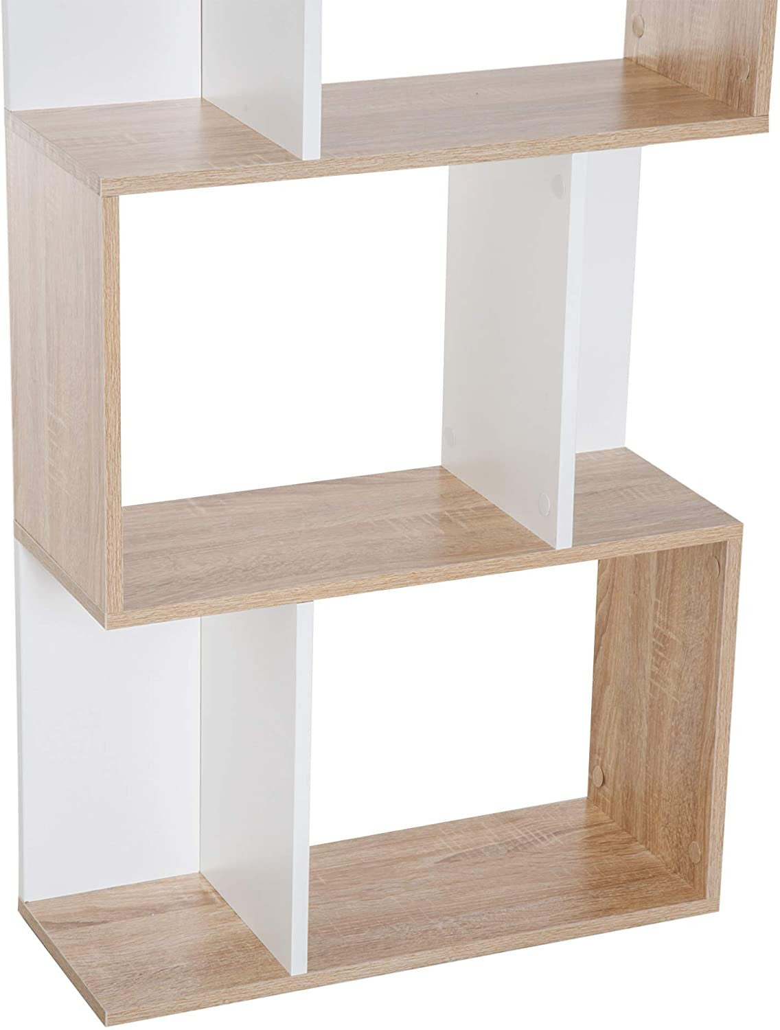 Scandi Shelving Bookcase Unit Divider S Shape