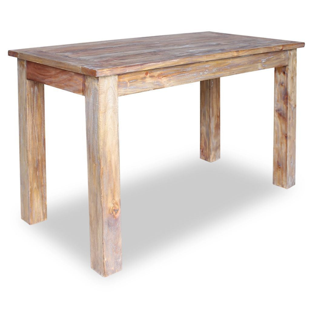 Solid Reclaimed Wood Dining Table - 120 x 60 x 77 cm