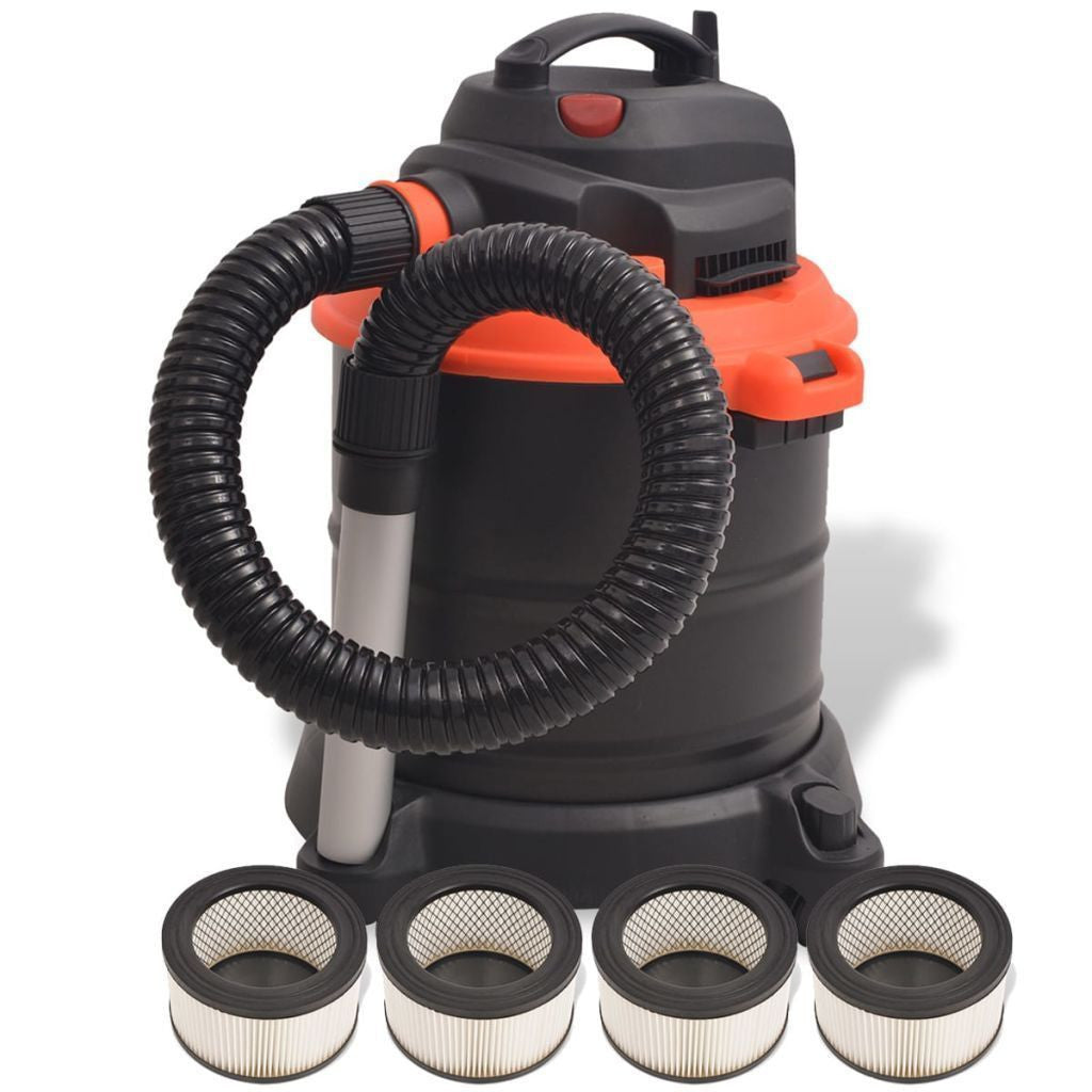 Black and Orange Ash Vacuum Cleaner 1200 W 20 L