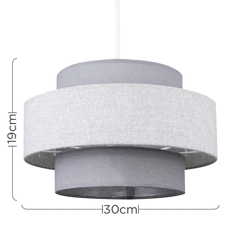 2 Tier Fabric Light Shade