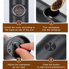 Electric Salt & Pepper Grinder Set