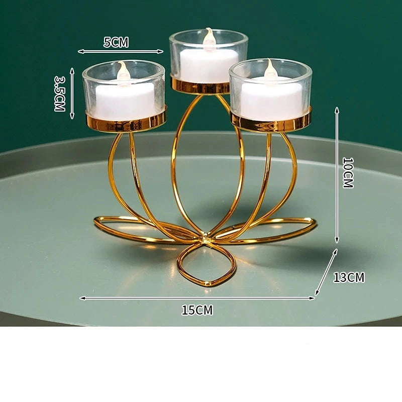 Metal Flower Candle Holder