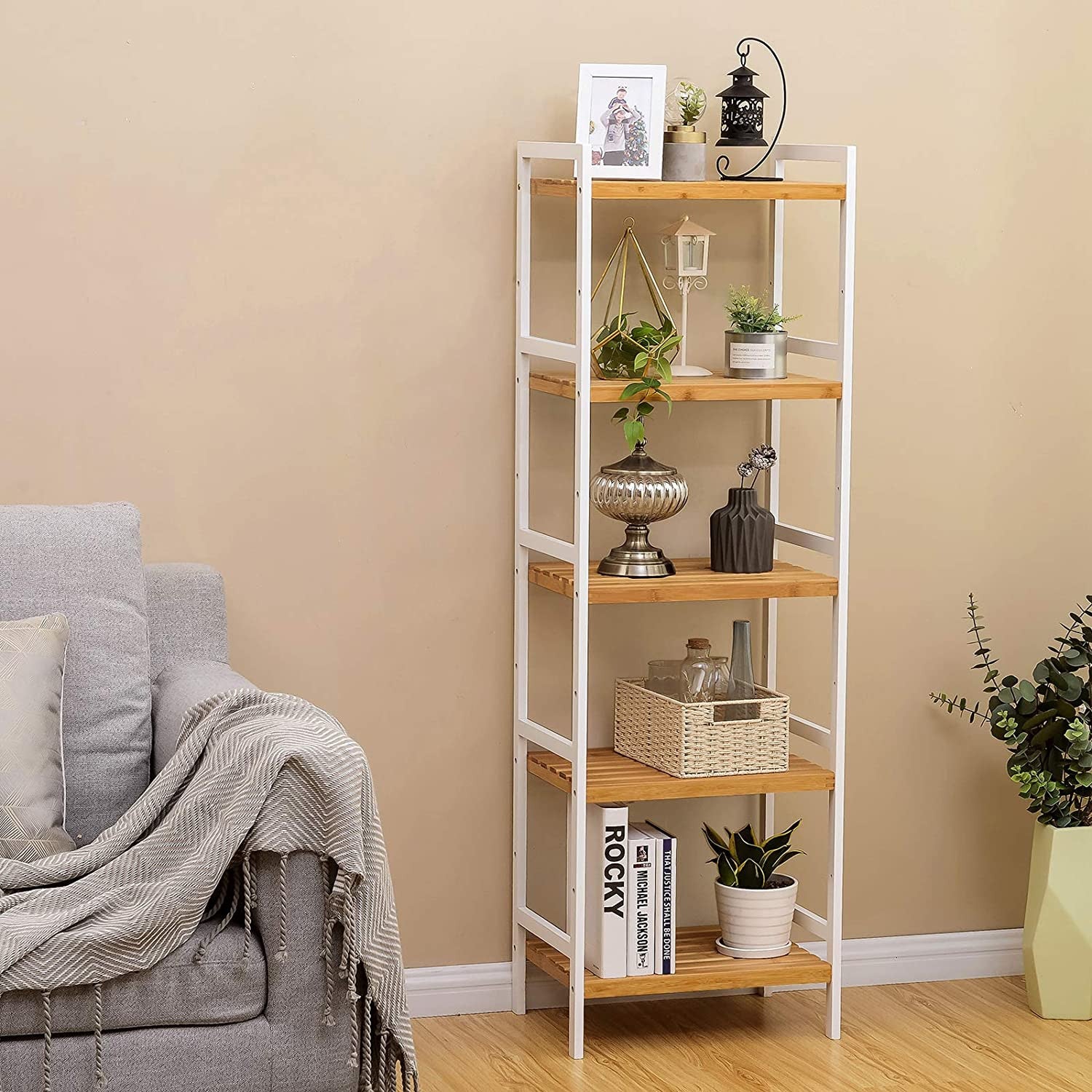 Bamboo 5 Tier Shelves