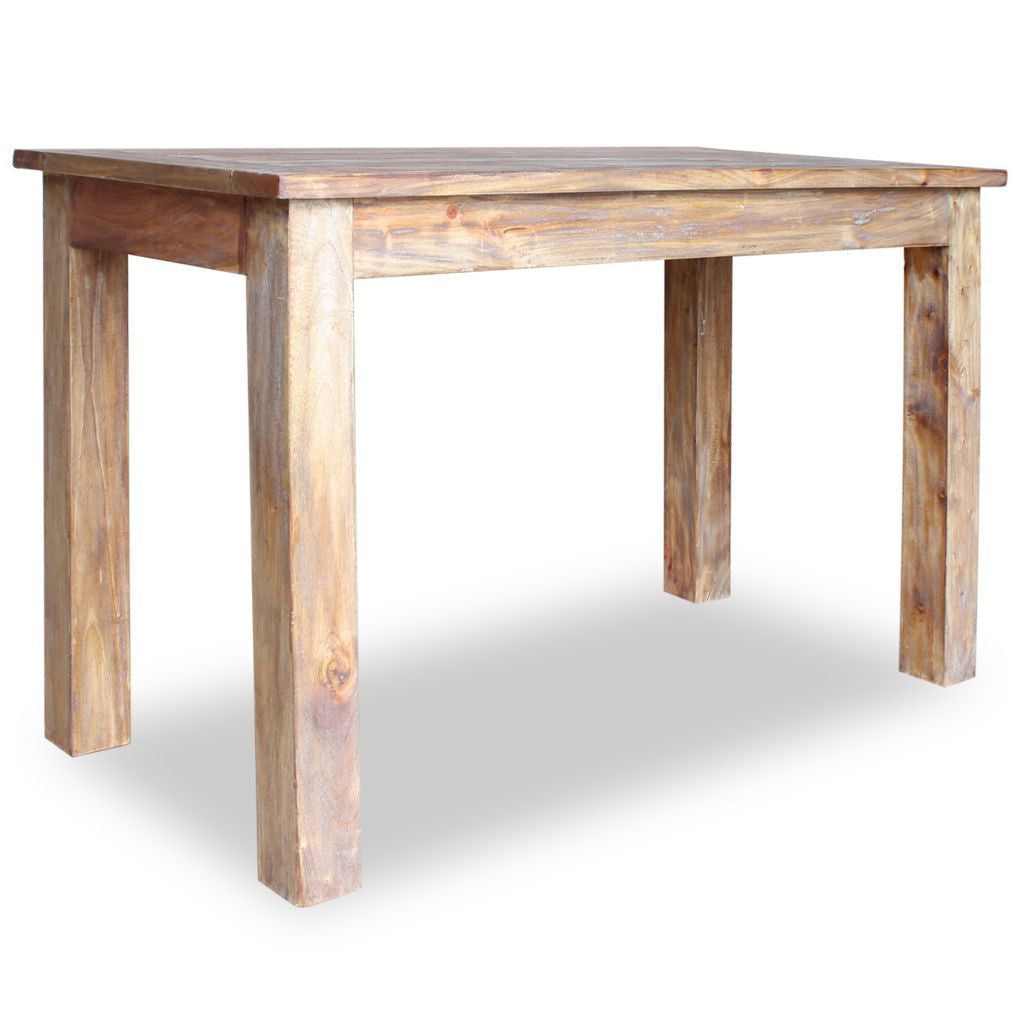 Solid Reclaimed Wood Dining Table - 120 x 60 x 77 cm