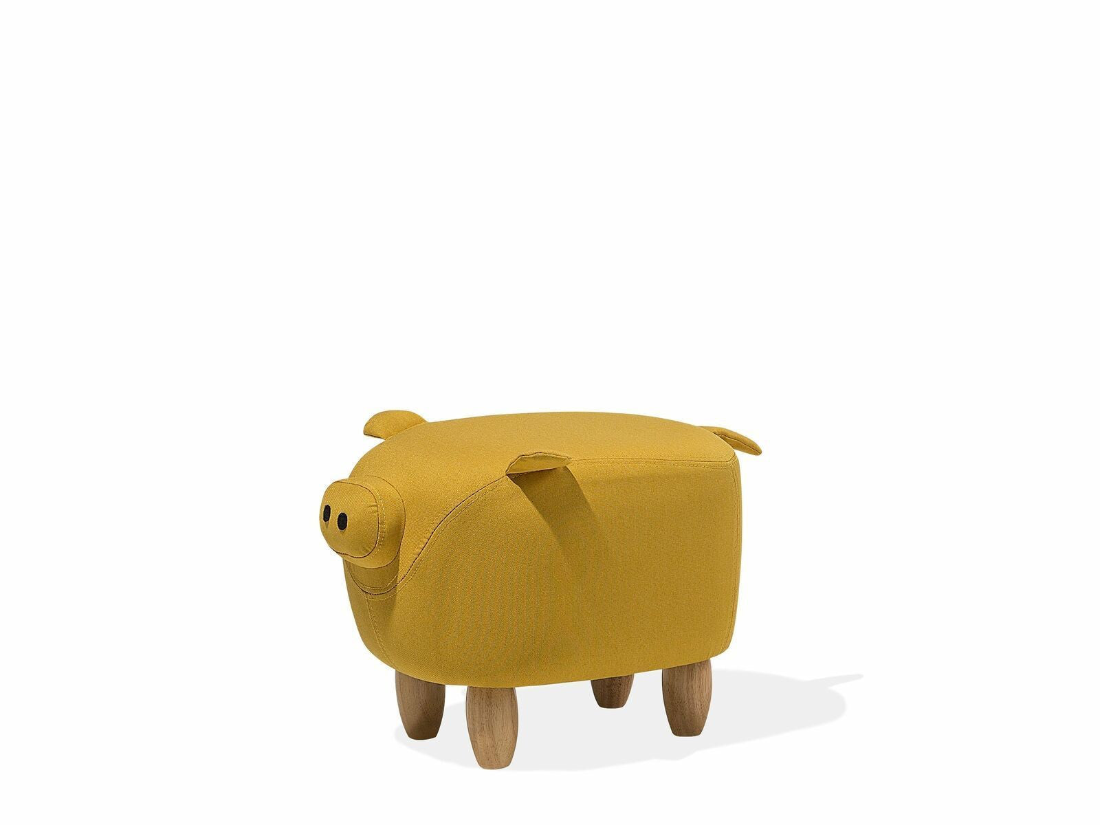 Modern Yellow Piggy Fabric Stool