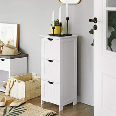 White 3 Drawer Lucci Unit