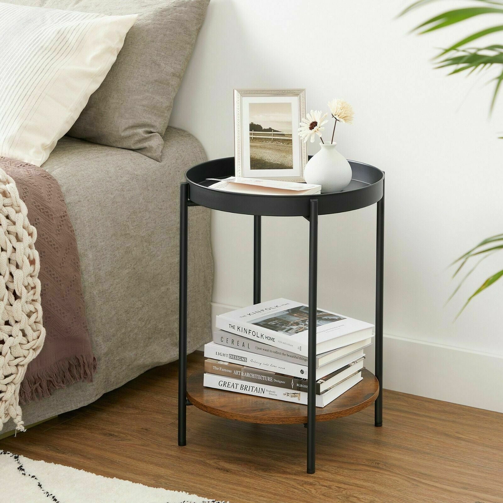 Two Tier Rustic Side Table