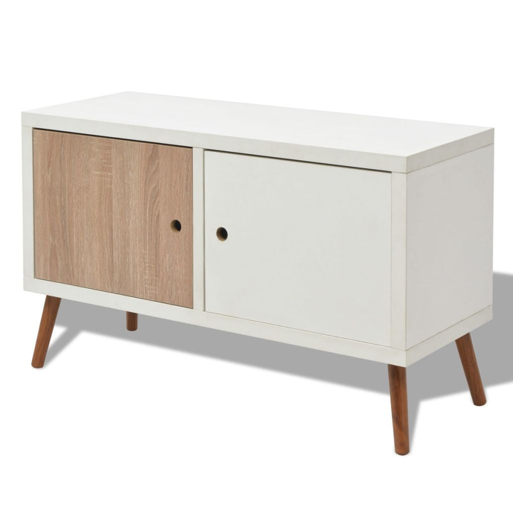 White TV Cabinet with 2 Doors