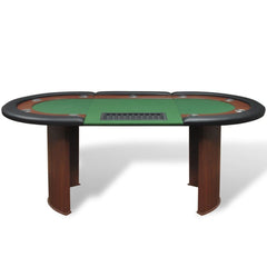 10-Player Poker Table with Dealer Area & Chip Tray