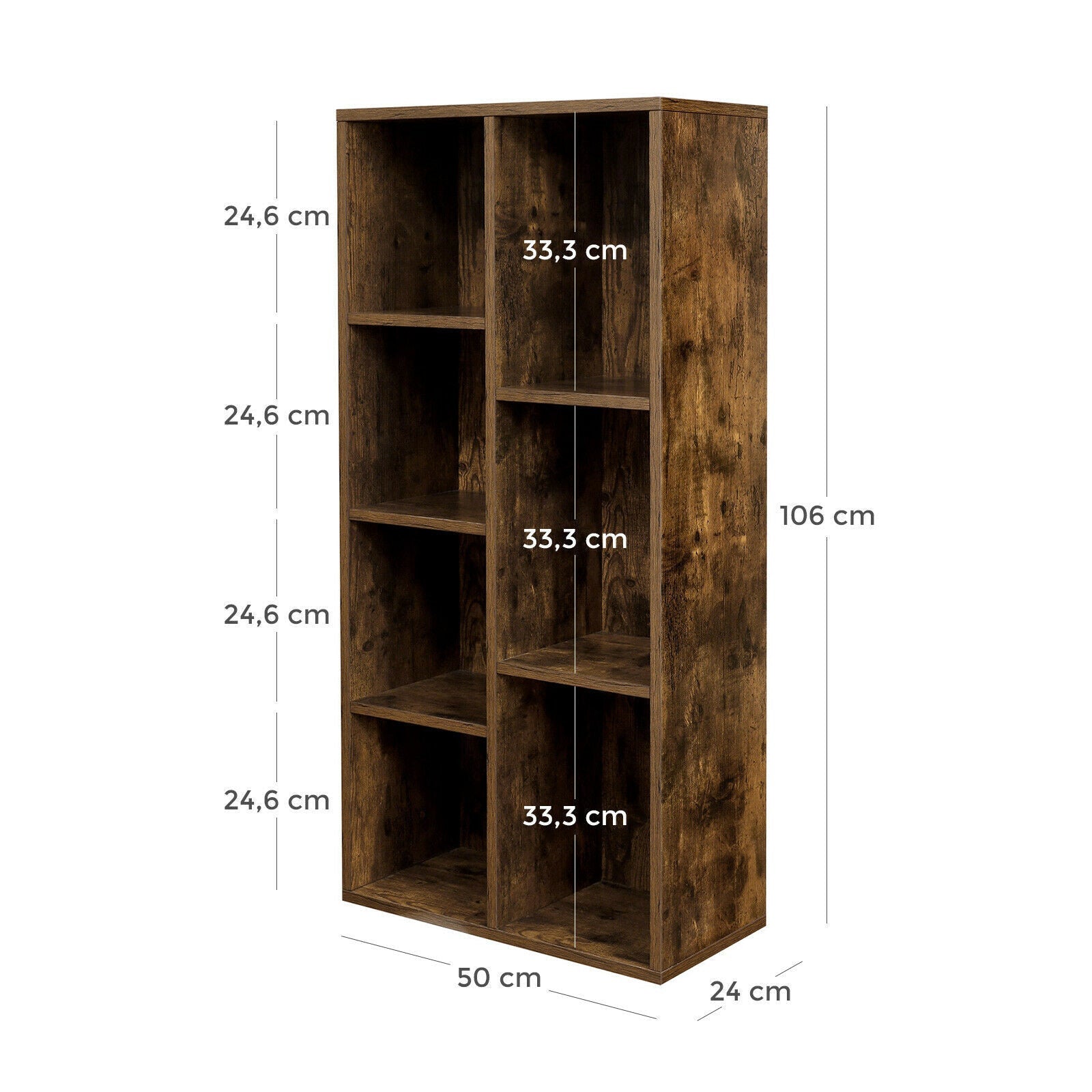 Rustic Industrial 7-Compartment Storage Unit