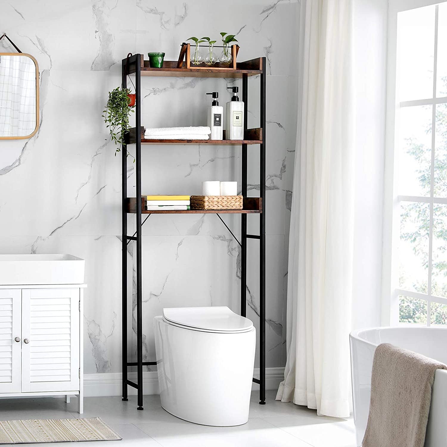 Rustic 3-Tier Bathroom Rack