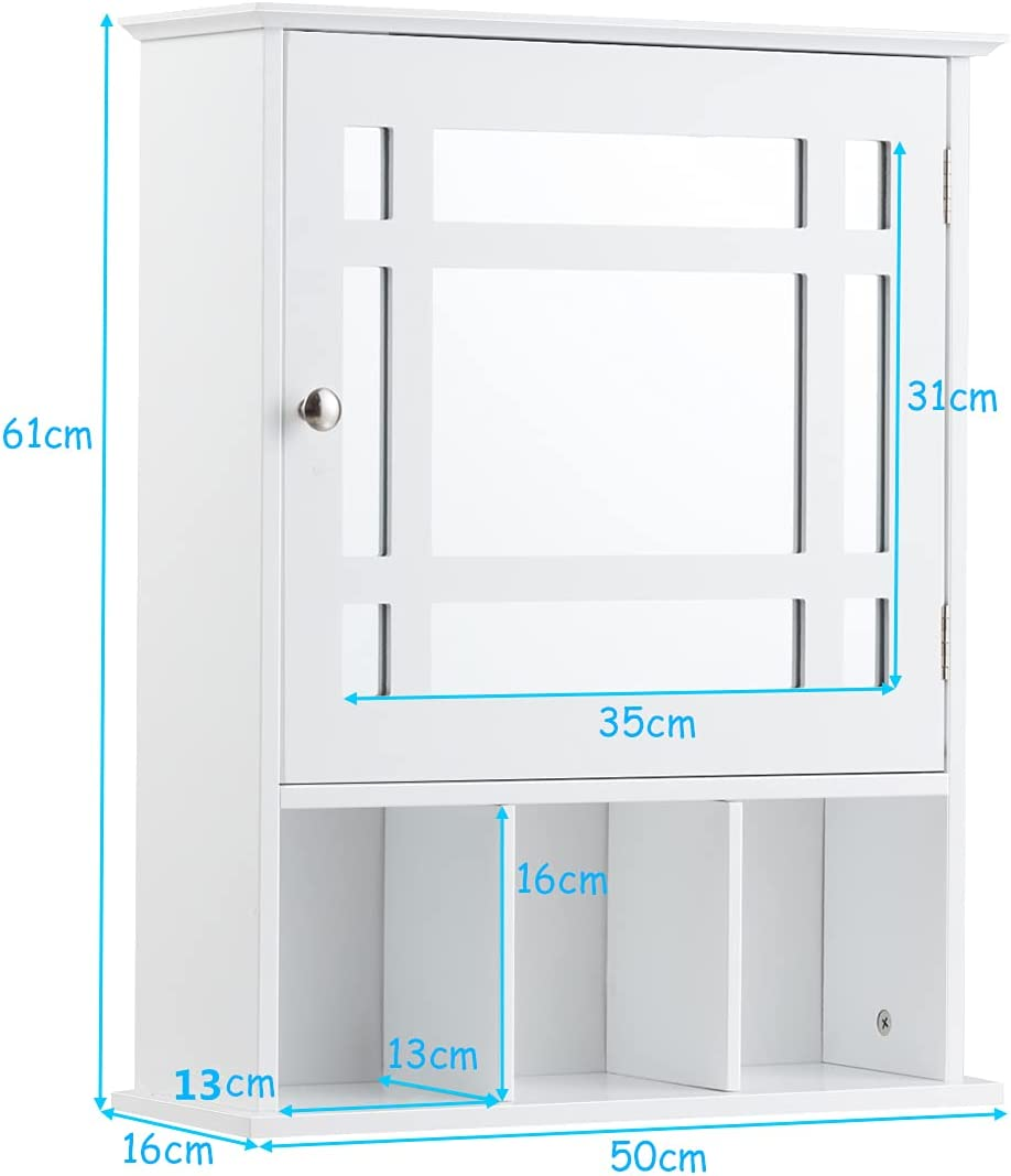 Mossaic Mirrored Wall Mounted Bathroom Cabinet