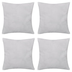 4 White Cotton Cushion Covers 50 x 50 cm