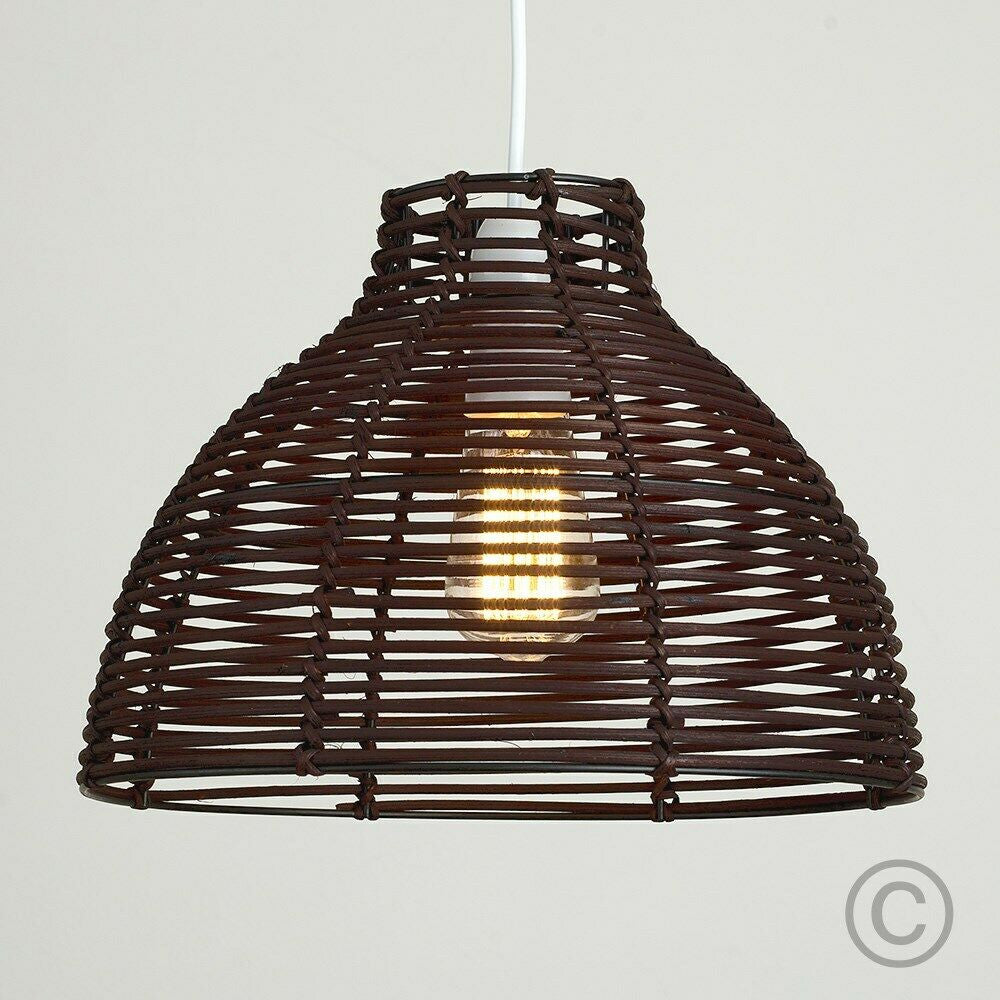 Woven Wicker Light Pendant