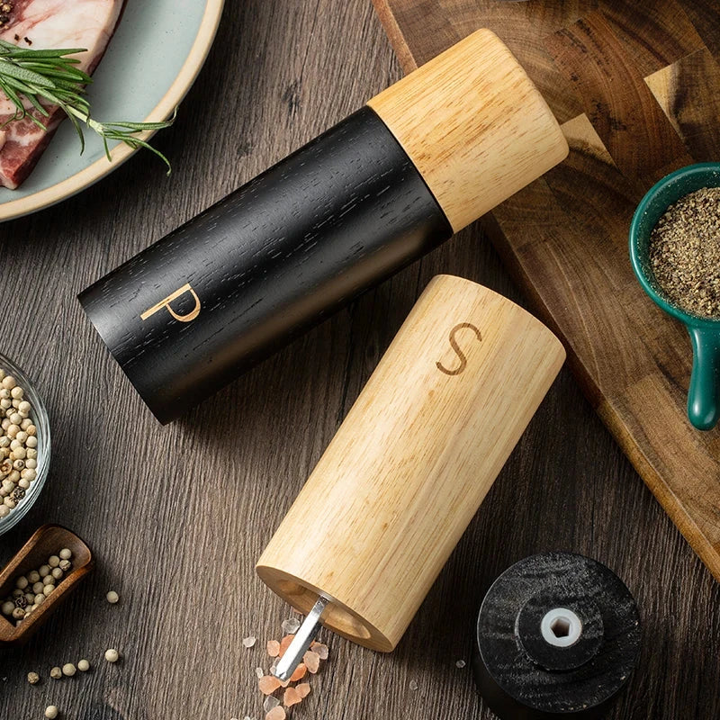 Wooden Salt & Pepper Grinder Set