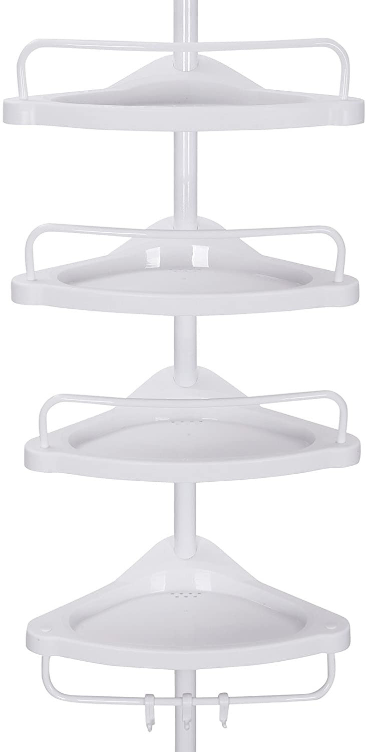 White 4 Tier Shower Shelves