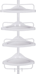 White 4 Tier Shower Shelves