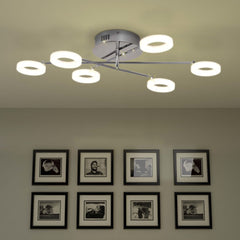 Warm White LED Ceiling Lamp with 6 Lights