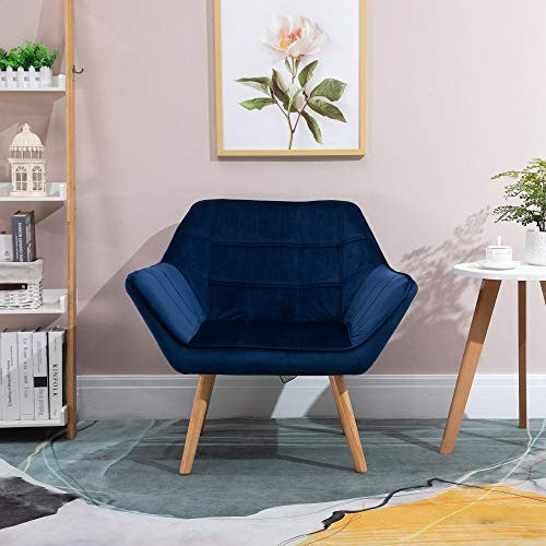 Blue Velvet Accent Chair